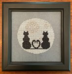 (image for) Cattitudes - 2 Cats And A Moon